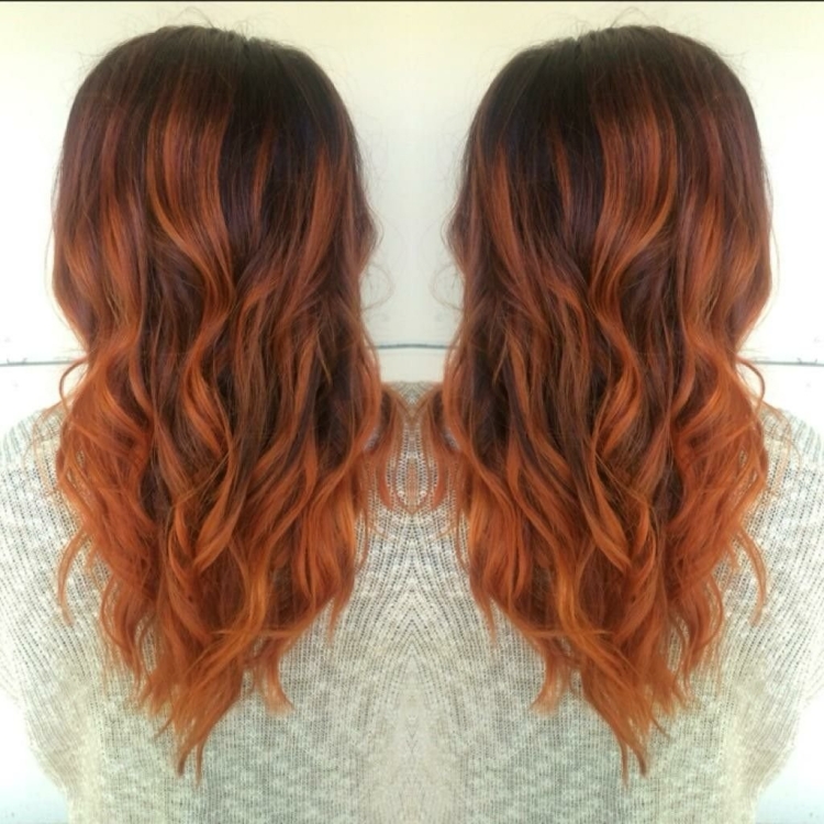 Рыжий Каскад балаяж