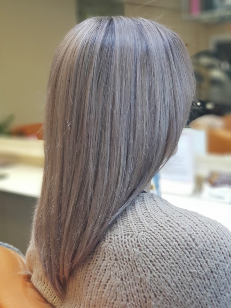 Стрижка Лисий хвост на средние волосы