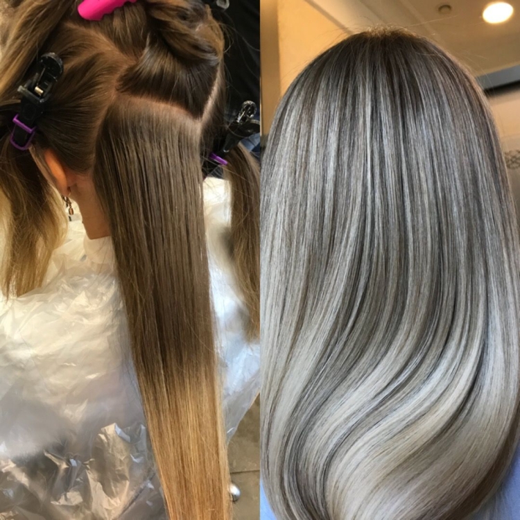 Мелирование AIRTOUCH на русые волосы