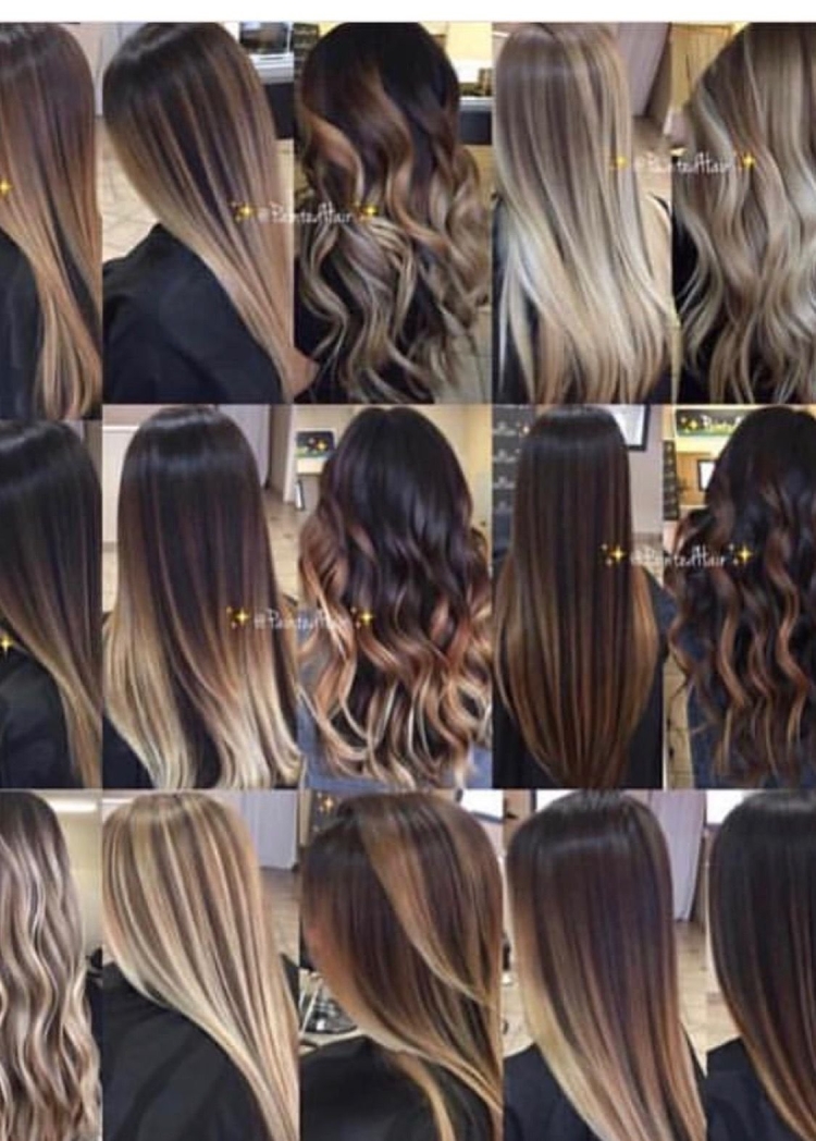 АИР тач и шатуш на темные волосы