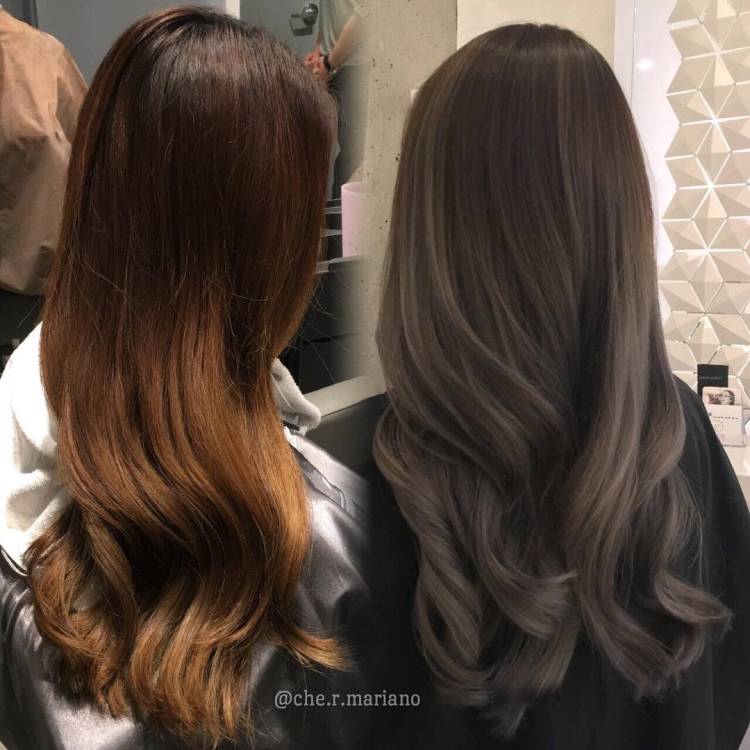 Эйр тач на каштановые волосы