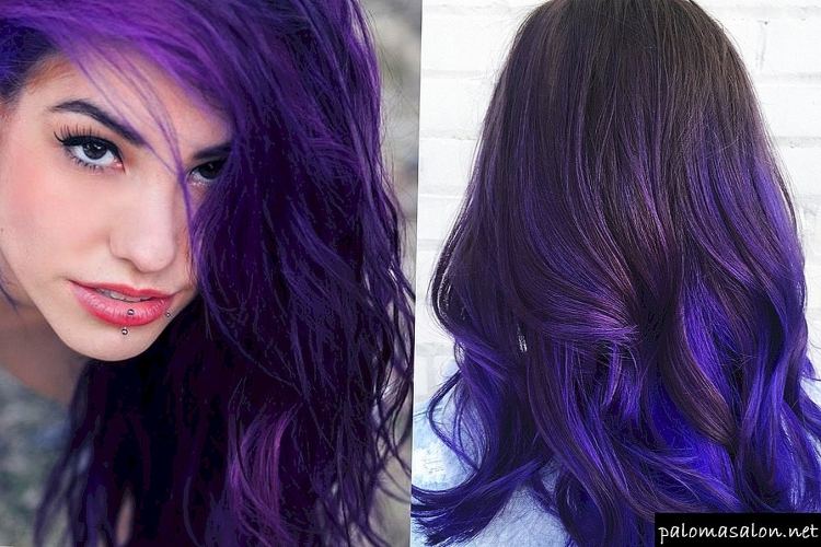 Фиолетовые пряди