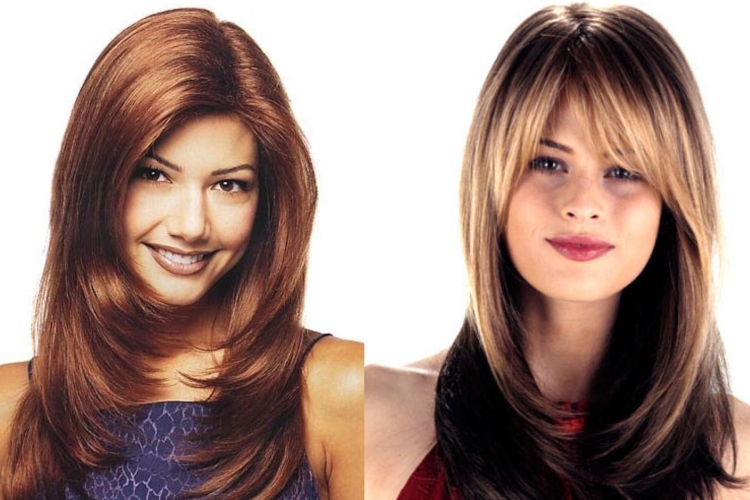 Круглое лицо стрижки женские лесенка без челок