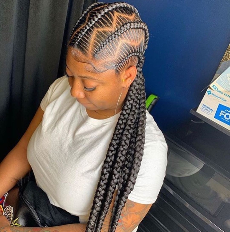 Африканские косички вид сверху