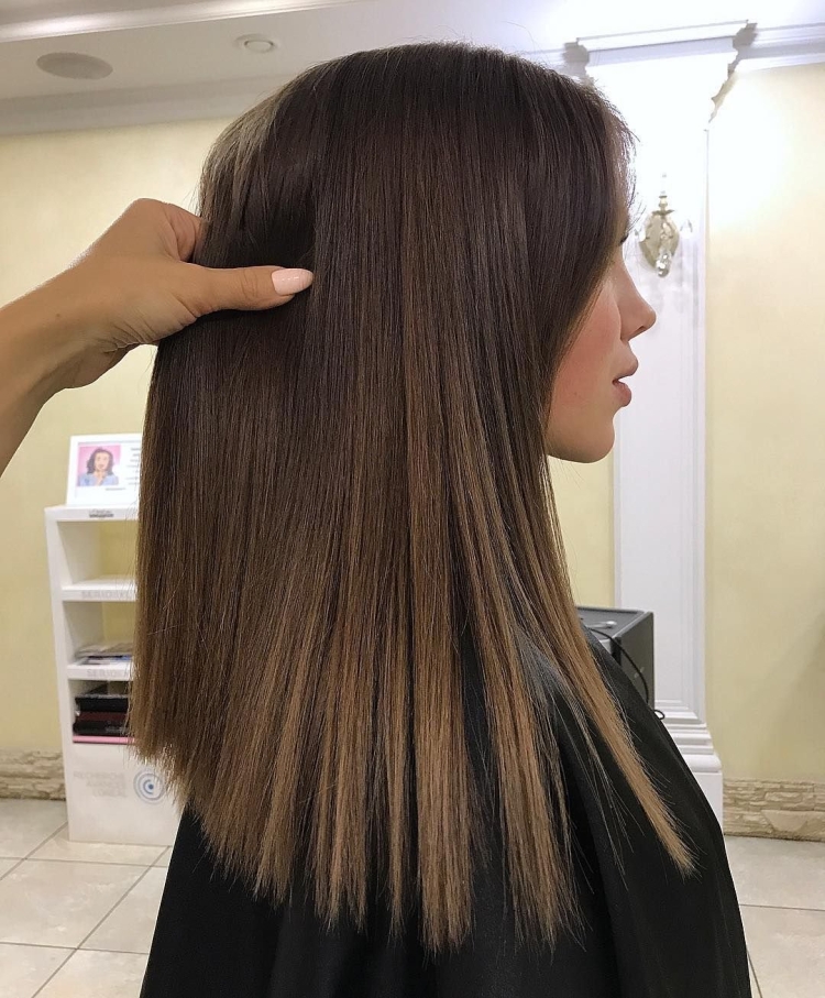 Окрашивание на прямые волосы