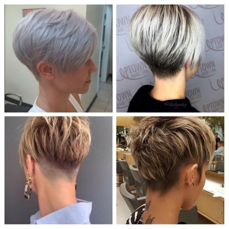 Короткие стрижки вид сзади