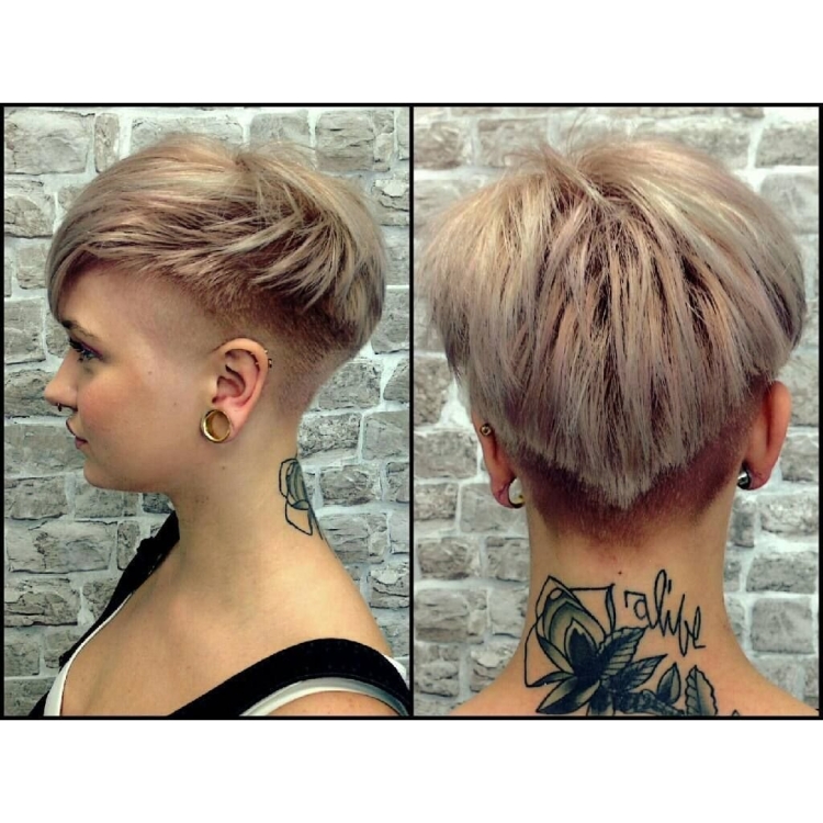 Короткие женские стрижки с выбритым затылком