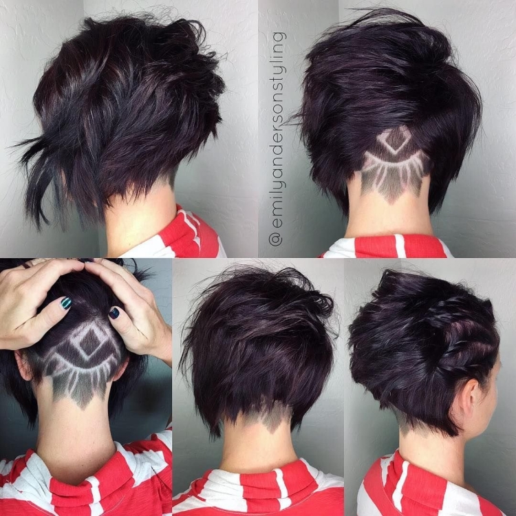 Боб каре с выстриженным затылком