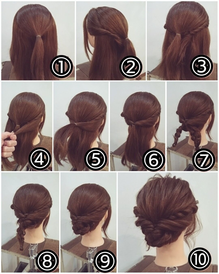 Легкая прическа на волосы до плеч