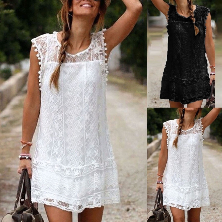 Белое летнее платье