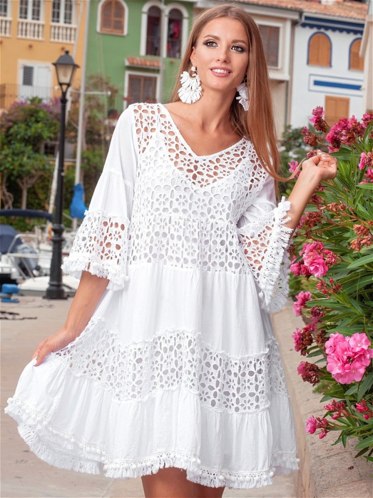 Хлопковое шитье платье