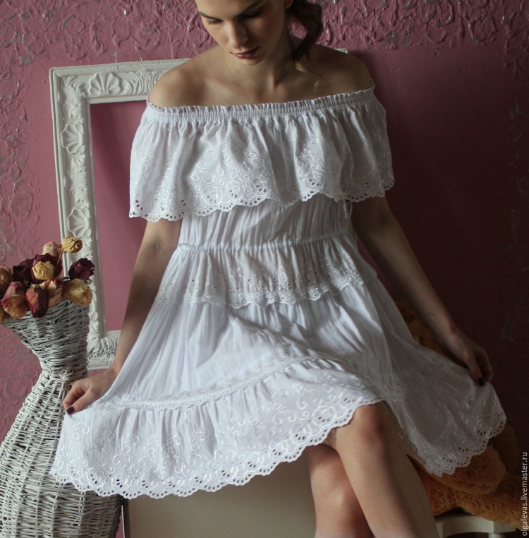 Ситцевые платья с кружевом