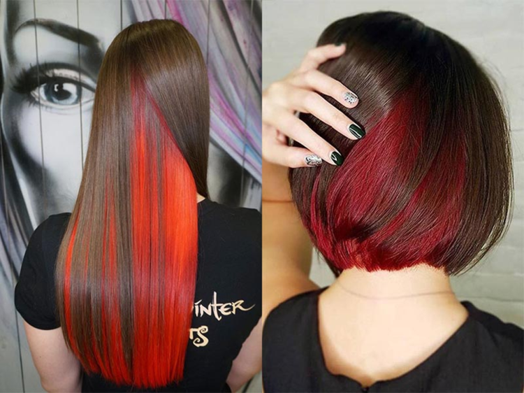 Скрытое окрашивание волосрасный