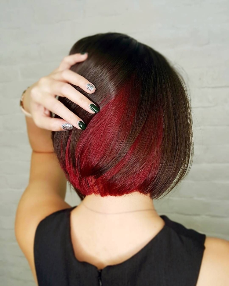 Скрытое окрашивание на темные волосы