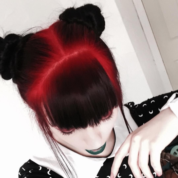 Окрашивание волос на половину головы