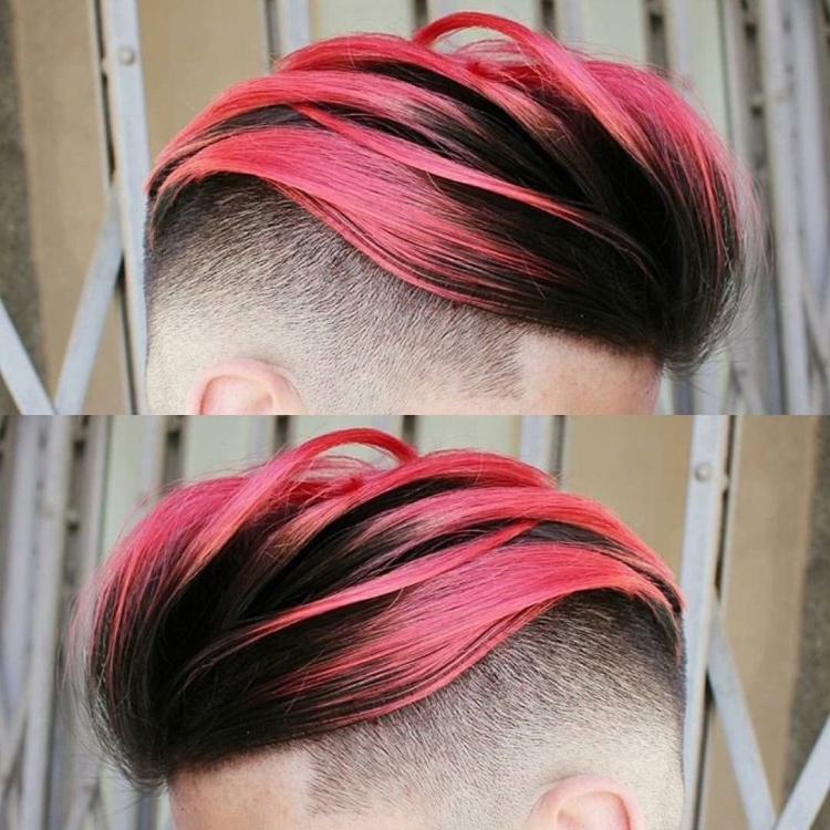 Прически мелирование красный мужской