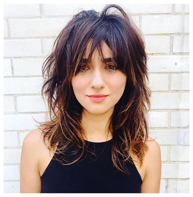 Стрижка на длинные волосы с удлиненной челкой