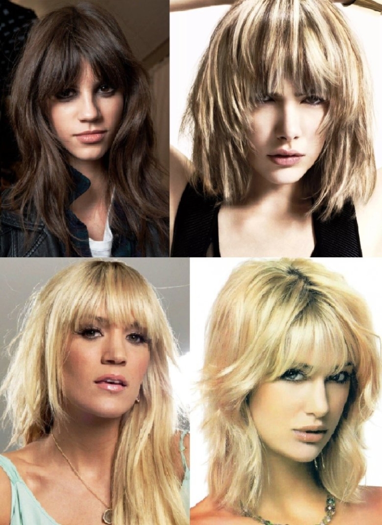 Каскадная стрижка с челкой шторкой