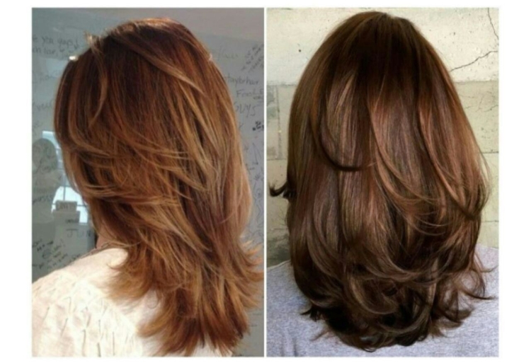 Стрижка Каскад градуированный на средние