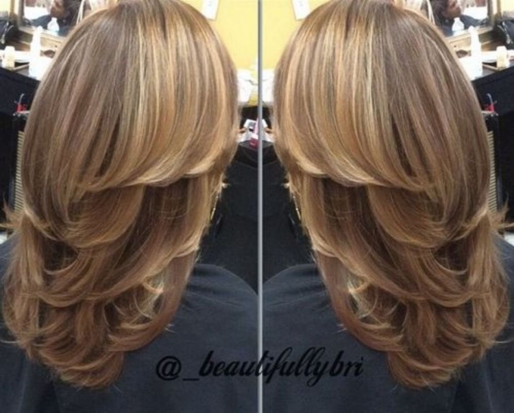 Стрижки на длинные волосы Каскад многослойный