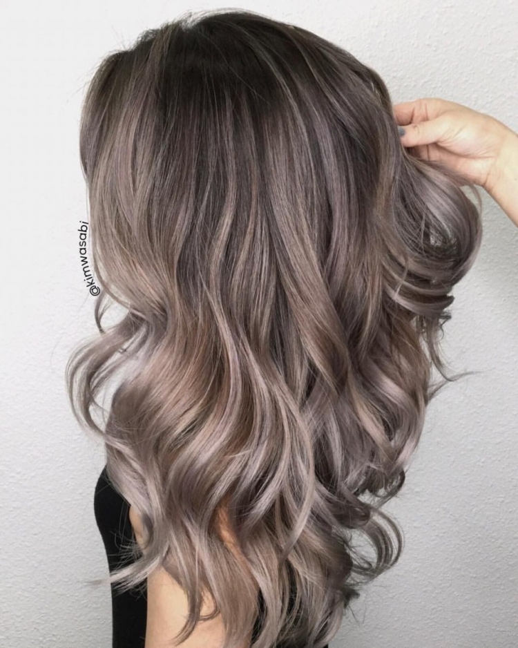 Балаяж мокко пепельный