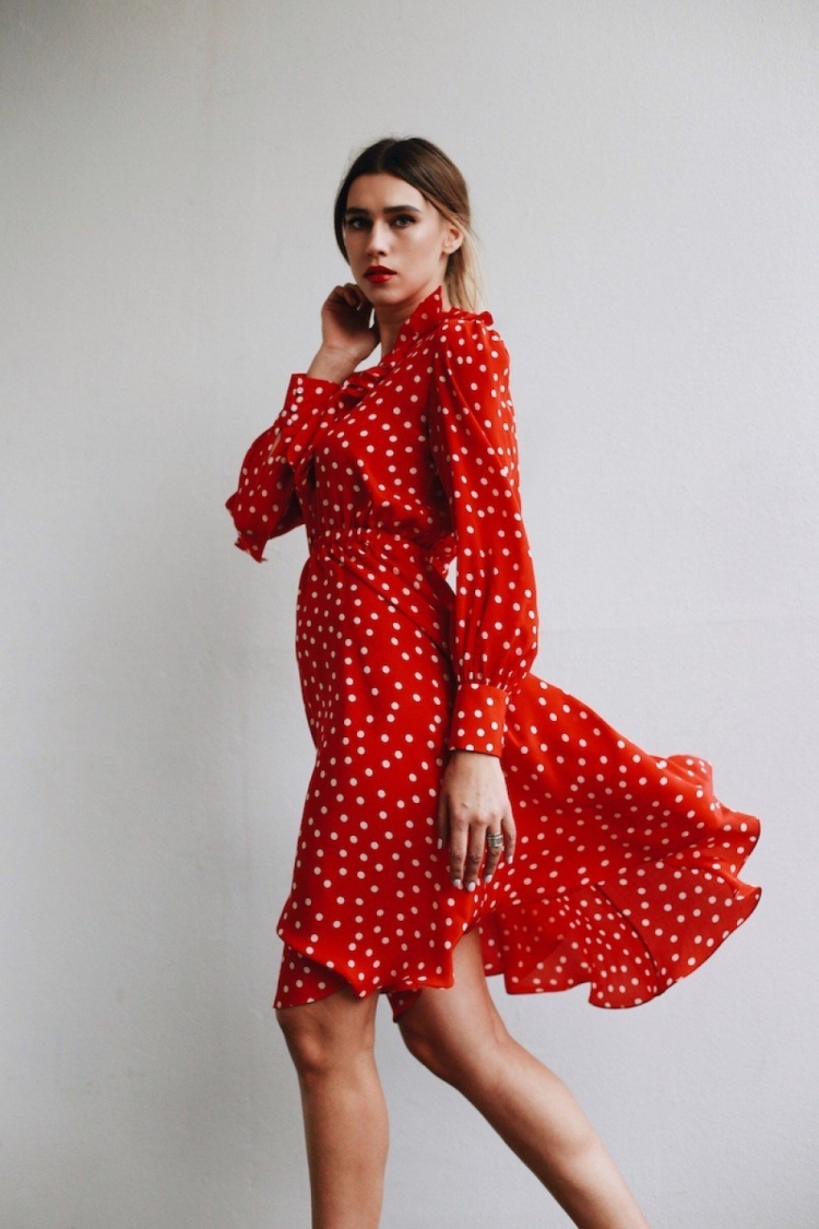 Uterque платье в горох