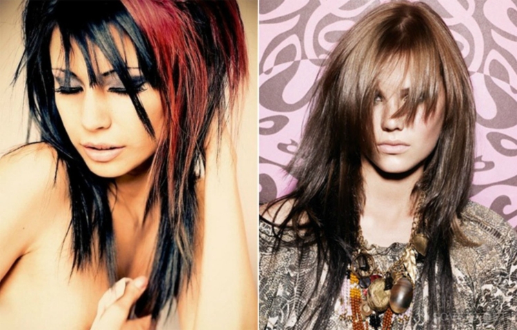 Рваная стрижка на длинные волосы