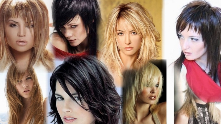 Стрижка Каскад Гаврош на средние волосы