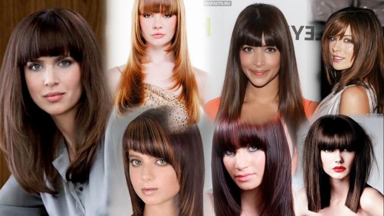 Стрижка челки треугольником