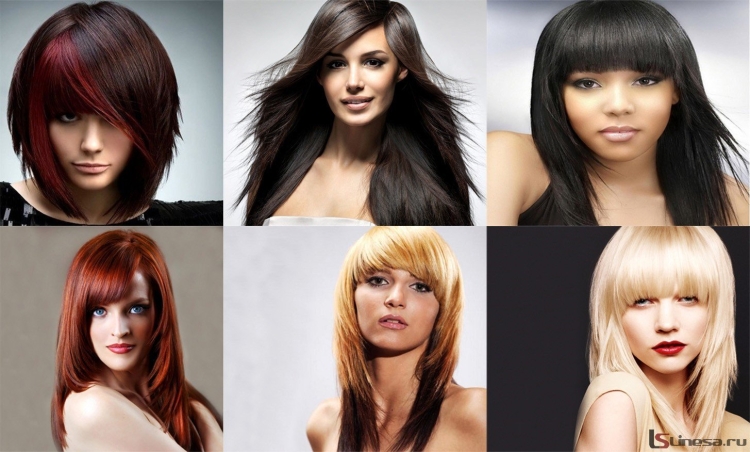 Стильные стрижки на длинные волосы с челкой