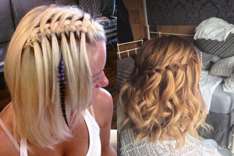 Прическа водопад на короткие волосы