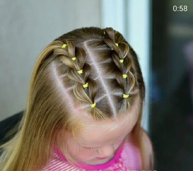 Детские прически с маленькими резиночками