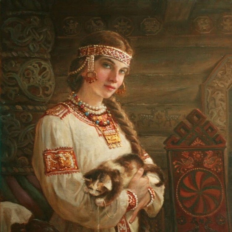 Андрей Шишкин славянские картины волчица