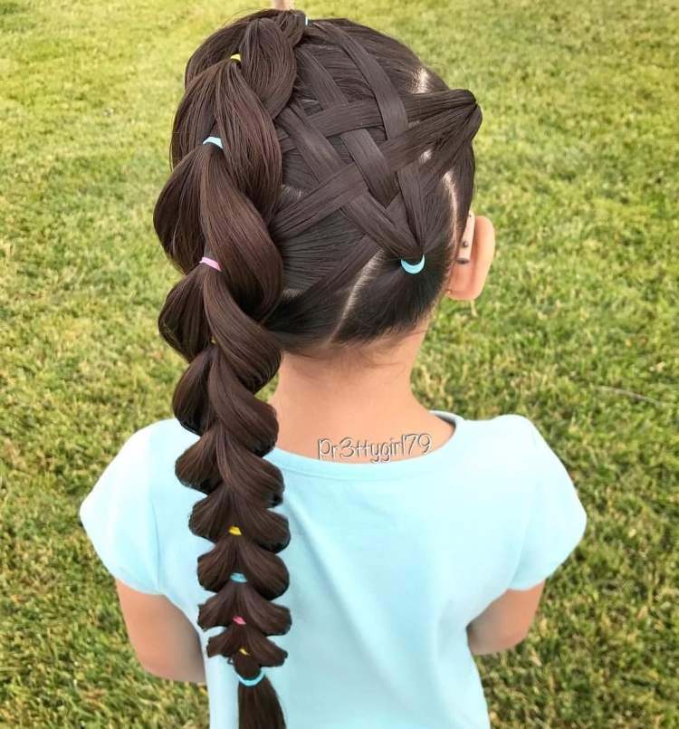 Косички с маленькими резинками