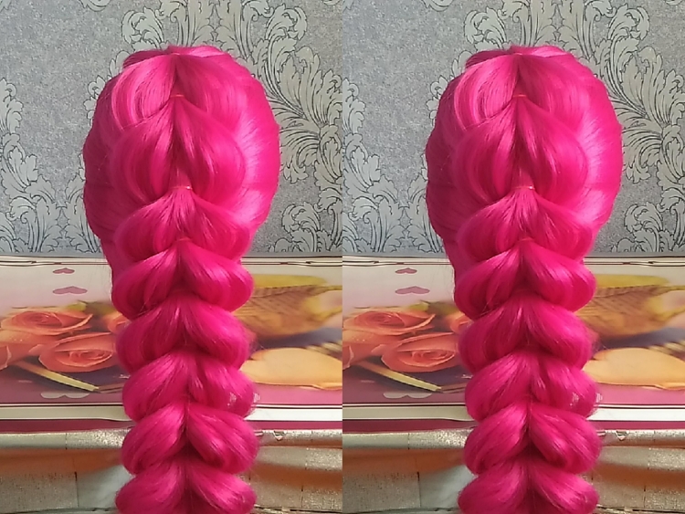 Коса с силиконовыми резинками