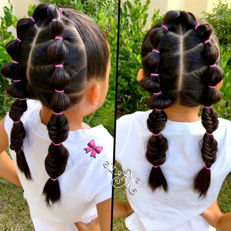 Прически с силиконовыми резинками