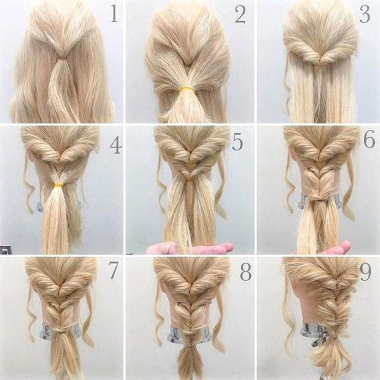 Лёгкие причёски на средние волосы с резиночками