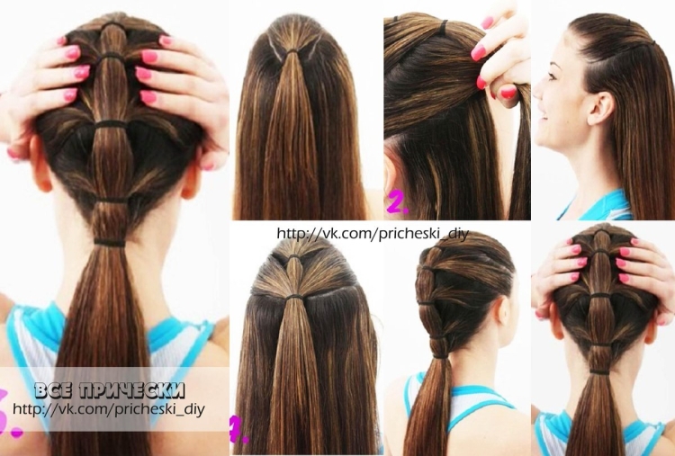 Простые прически с резиночками