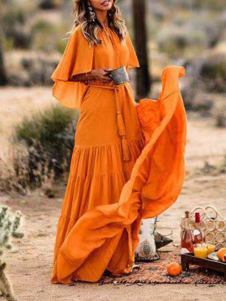 Короткое оранжевое платье