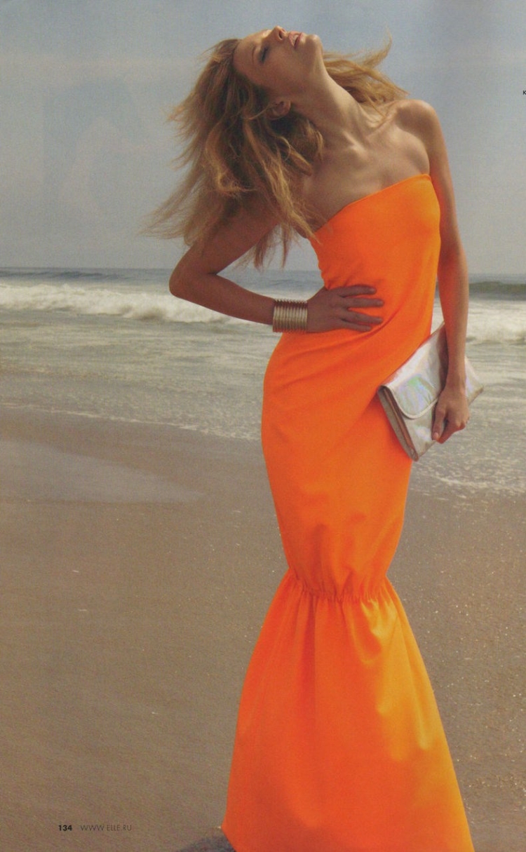 Оранжевое платье Elis