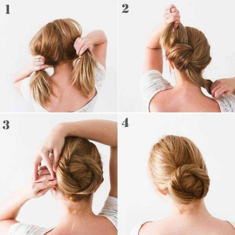 Простые прически на длинные волосы пучок