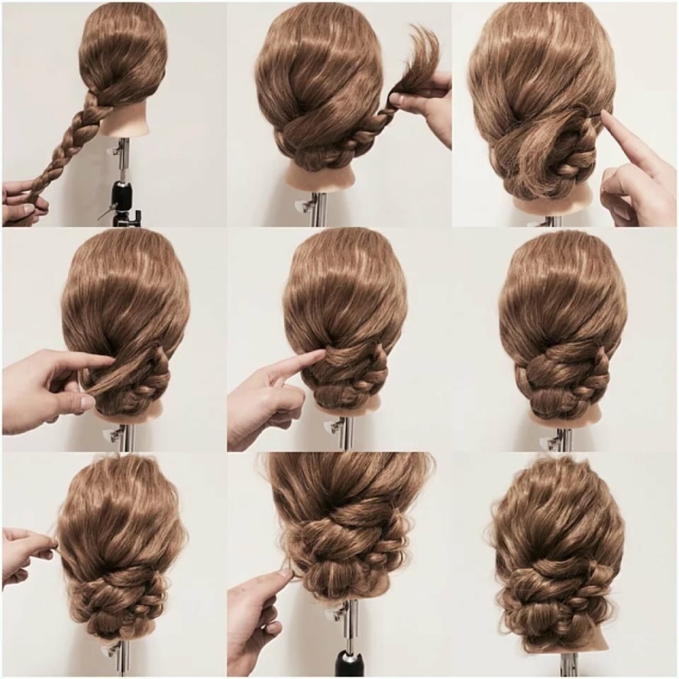 Несложные вечерние прически на средние волосы