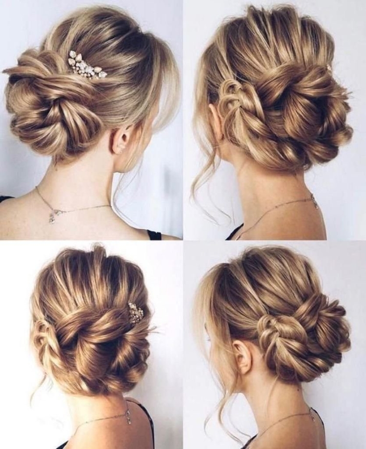 Простые собранные прически на средние волосы