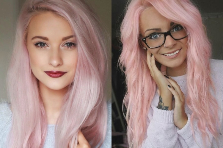 Розовый кварц цвет волос