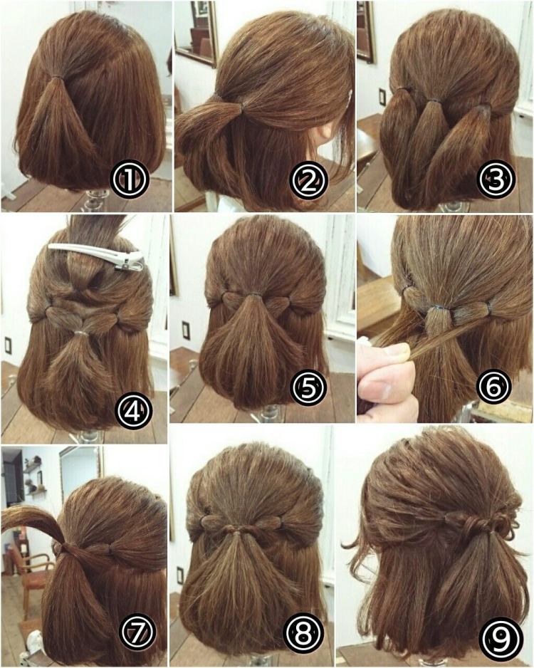 Прически в школу на каре легко