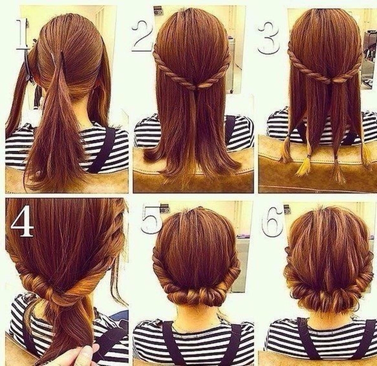 Лёгкие причёски на средние волосы самой себе