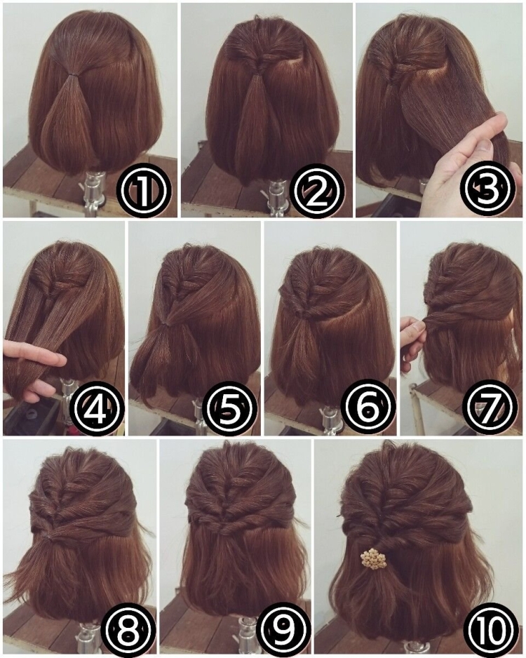 Прически на волосы до плеч пошагово