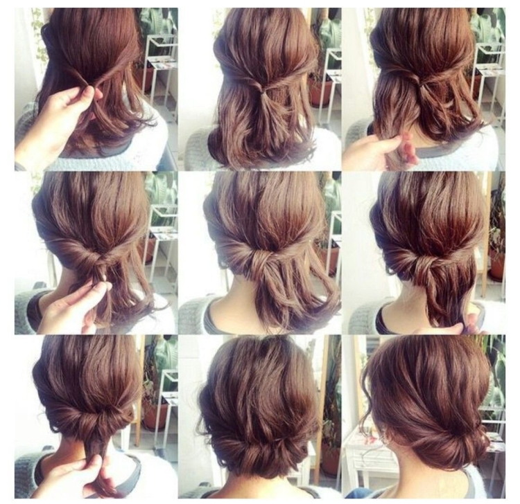 Простые прически на средние волосы