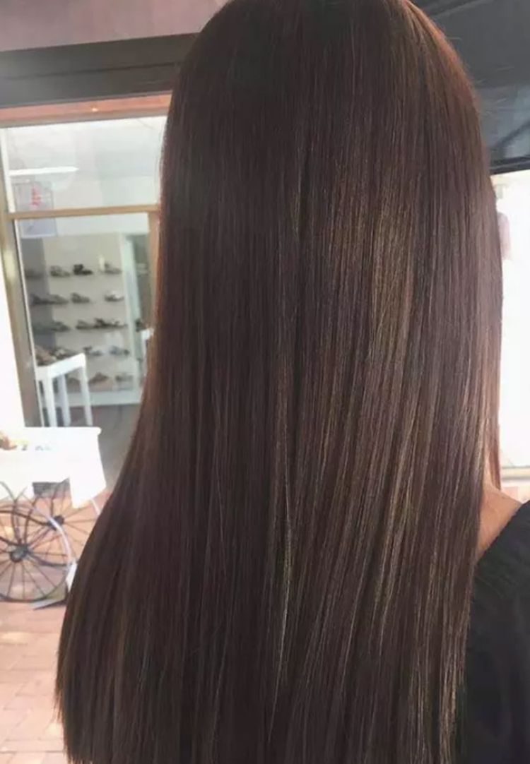 Темно шоколадный цвет волос