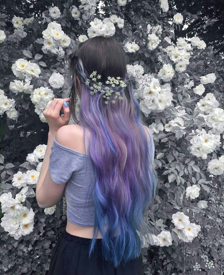 Разноцветные волосы Эстетика